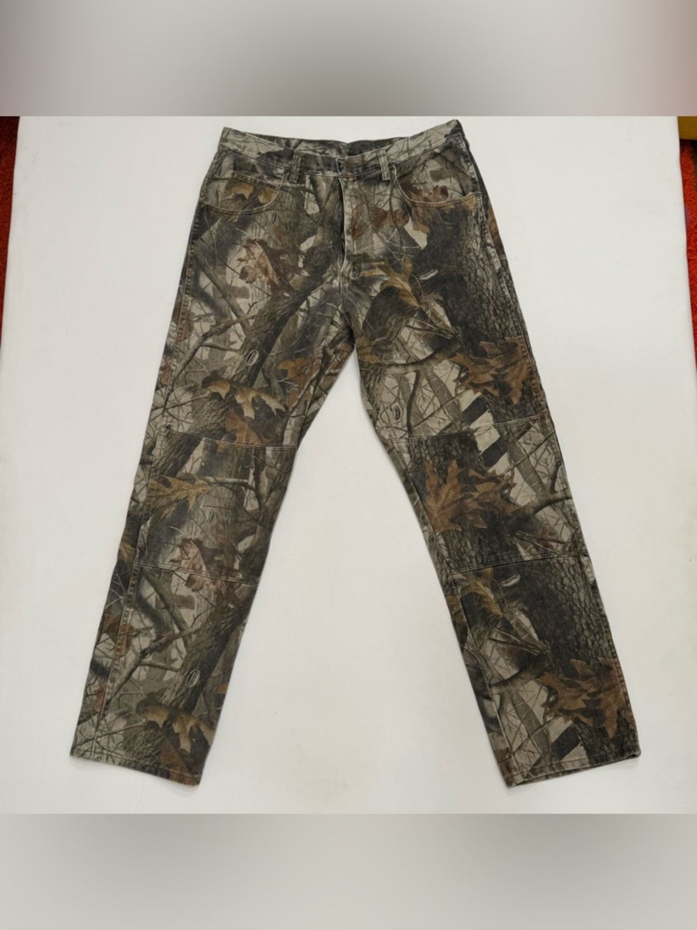 Y2K Wrangler Pro Gear Realtree Hardwoods Camo Double Knee Pants 36 X 34